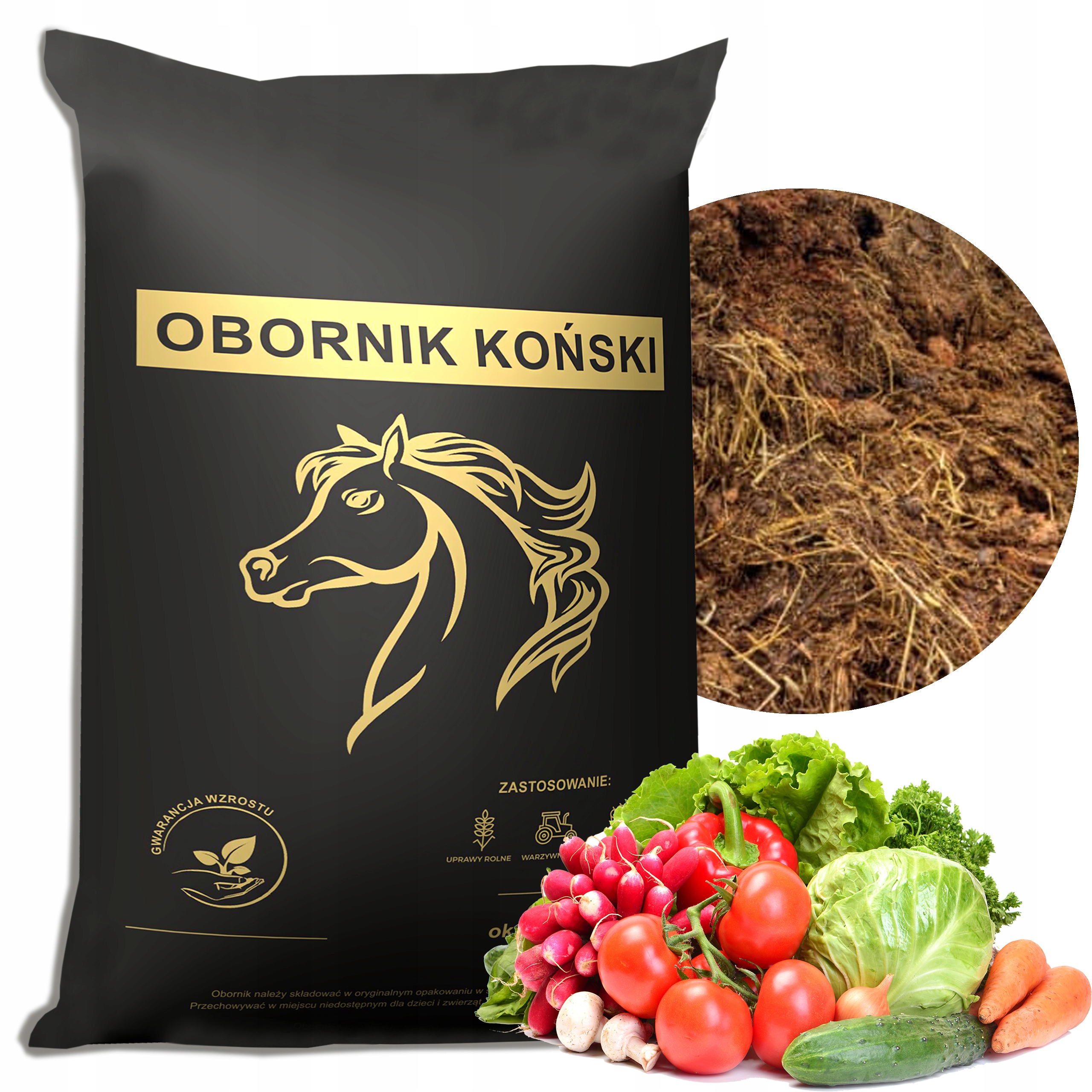 Hnoj konský DRŽENÝ NA ZELENINU ECO 20kg 60L